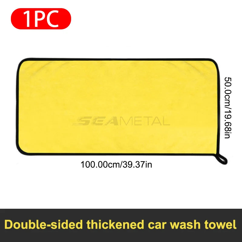 160x60cm Car Wash Towel 400GSM Microfiber High Water Absorption Cleaning Towels Thickened Soft Car Washing Drying Cloth