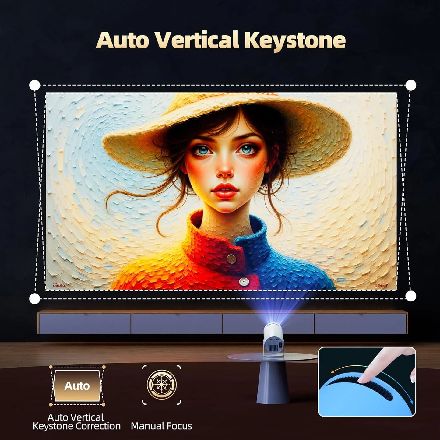 KaiAqua 4K Wifi6 Projector HDMI 260 ANSI Dual WIFI Allwinner H713 BT5.0 1280*720P Home Cinema Outdoor portable FY300 Pro NEW