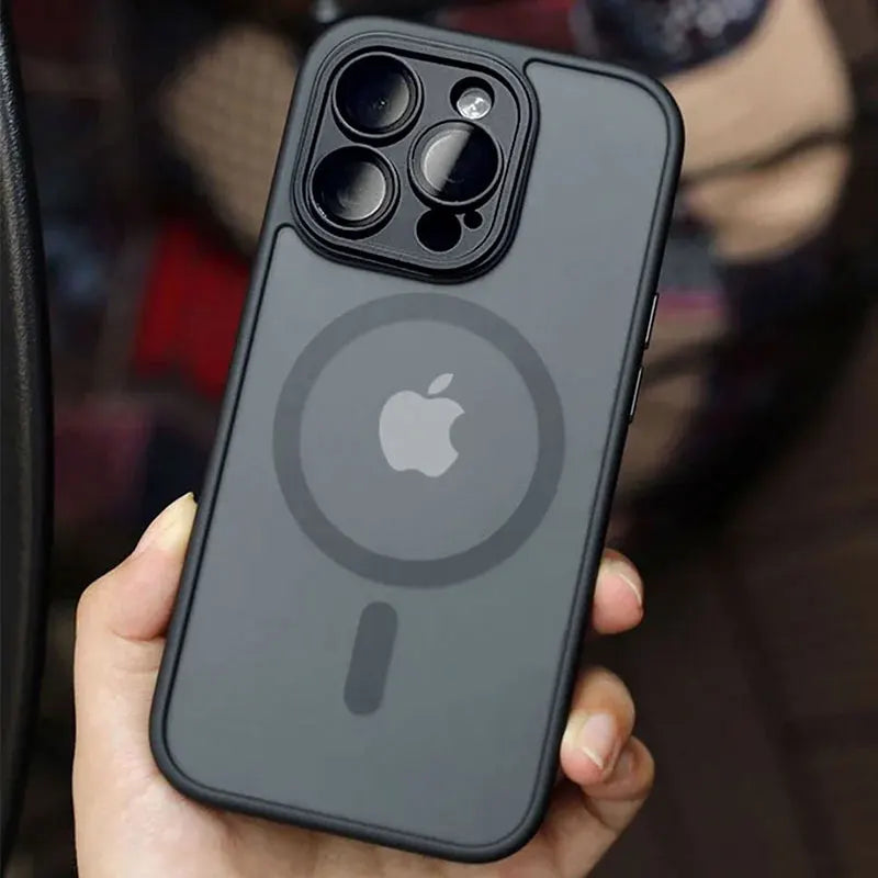 Magnetic Luxury Wireless Charge For Magsafe Case for iPhone 16 15 14 13 12 11 Pro Max Matte Translucent Armor Shockproof Cover
